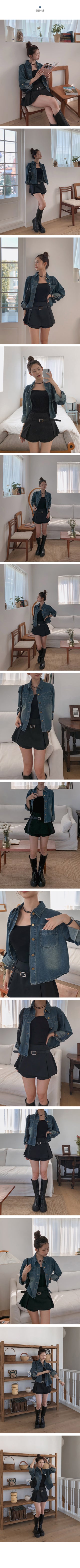 Denim roll-up shirt blouse