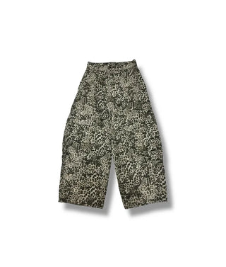 Leopard print wide-leg pants