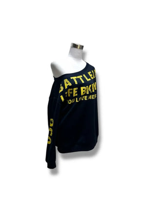 Off-shoulder sweatshirt