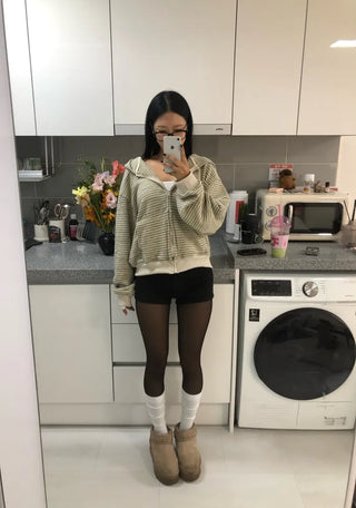 Basic knit wide-leg pants