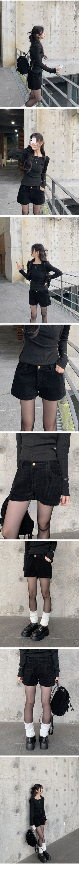 Corduroy shorts