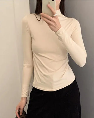 (5 colors) Soft Tight High Neck Knit