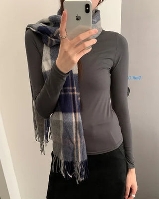 (5 colors) Soft Tight High Neck Knit