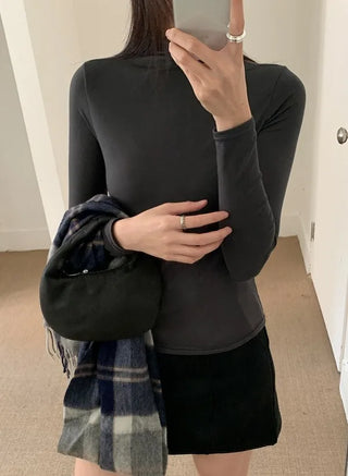 (5 colors) Soft Tight High Neck Knit