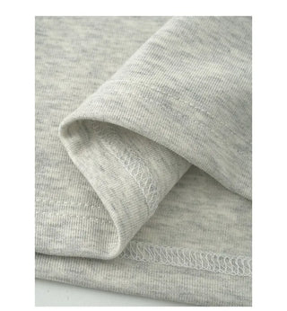 (2 colors) Round neck printed long t-shirt