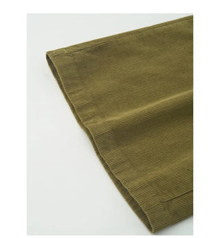 (2 colors) Corduroy 7/8 length wide pants
