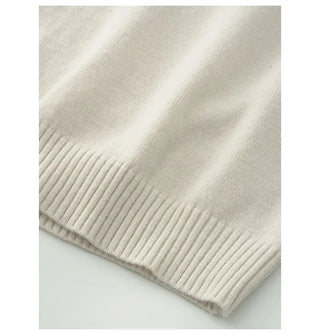 (2 colors) High-neck button-up knit vest