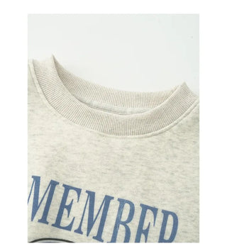 (2 colors) Tretaring Print Sweatshirt