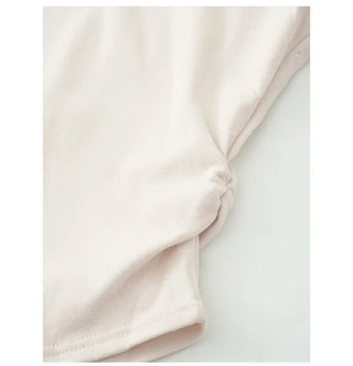 (5 colors) Waist Shirring U-Neck Knit