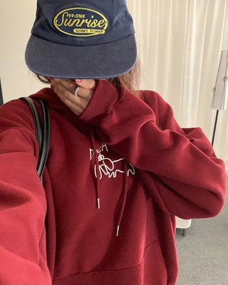 (2 colors) Printed Oversized Hoodie