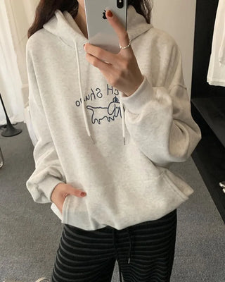 (2 colors) Printed Oversized Hoodie