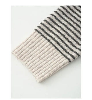 (2 colors) Bicolor Striped Knit