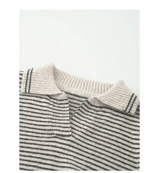 (2 colors) Bicolor Striped Knit