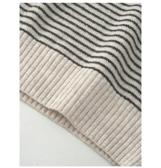 (2 colors) Bicolor Striped Knit