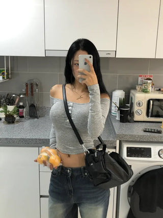 Square leather tote bag