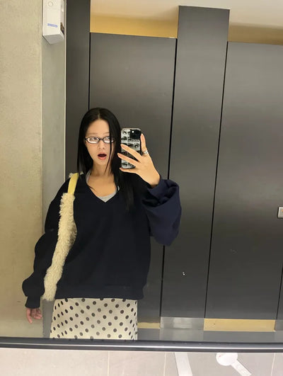 V-neck sweatshirt