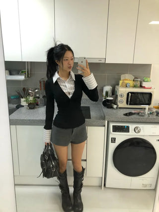 Basic long-sleeved shirt