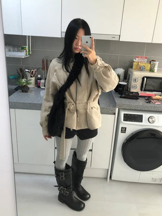(2 colors) Bell Suede Jacket