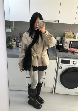 (2 colors) Bell Suede Jacket