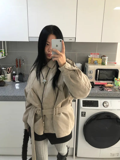 (2 colors) Bell Suede Jacket