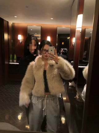 (3 colors) Fur Jacket