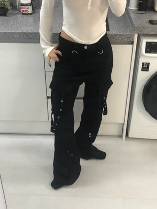 Strappy wide-leg pants