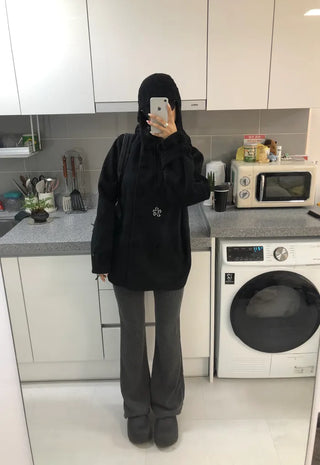 (2 colors) Double-breasted parka coat