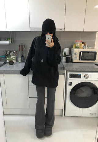 (2 colors) Double-breasted parka coat
