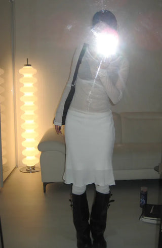Layered midi skirt