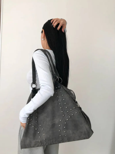 (4 colors) Rivet Shoulder Bag