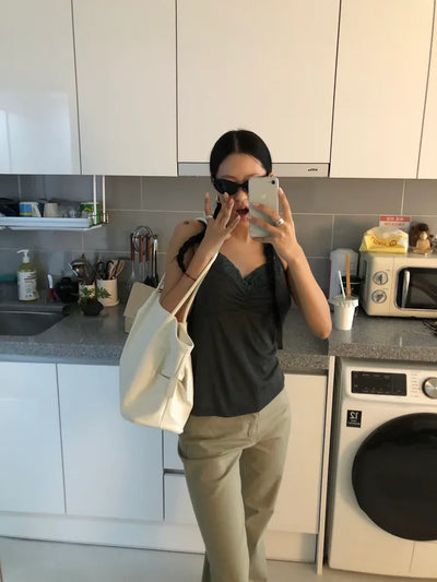 (4 colors) Basic Leather Bag