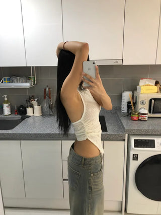 (2 colors) Halter neck top