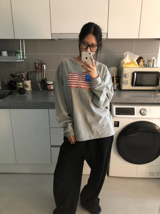 (3 colors) USA Print T-Shirt