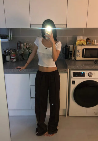(3 colors) Side Stripe Track Pants
