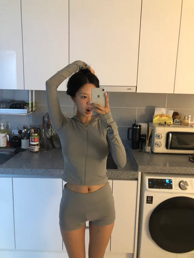 (2 colors) Basic Zip-Up Hoodie