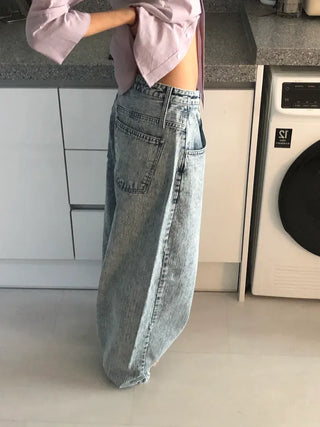 Ice blue denim pants