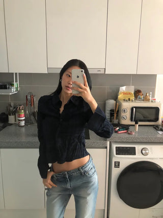 (2 colors) Checkered shirt