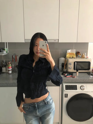 (2 colors) Checkered shirt