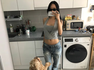 (4 colors) Halter neck top