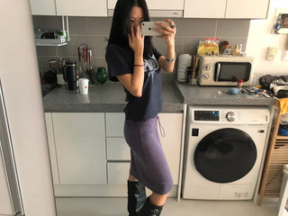 (3 colors) Striped Midi Skirt