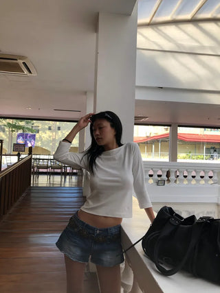 Denim shorts