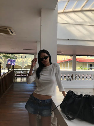 Denim shorts