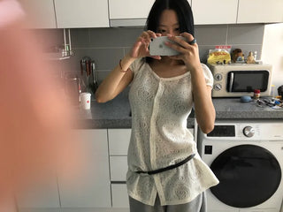 (4 colors) Short-sleeved knit cardigan