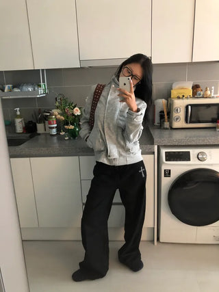 Oversized wide-leg pants