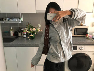 High-neck jacket (gray)