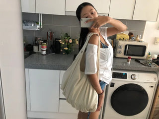(2 colors) Velvet eyelet bag