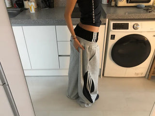 (2 colors) Double Waist Layered Pants