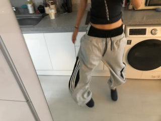 (2 colors) Double Waist Layered Pants