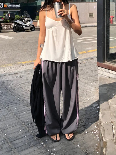 (2 colors) Striped Track Pants