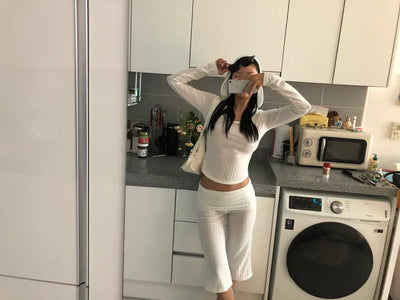 (2 colors) Mid-length pants